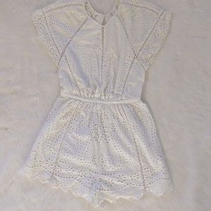 ZIMMERMANN white lace romper